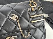 Kitlife Chanel Classic Letters and Bagde Sheepskin Black – 23cm - 2