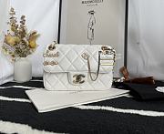 Kitlife Chanel Classic Letters and Bagde Sheepskin White – 23cm - 1
