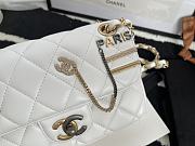 Kitlife Chanel Classic Letters and Bagde Sheepskin White – 23cm - 3