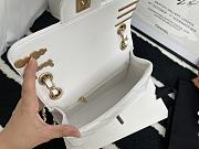 Kitlife Chanel Classic Letters and Bagde Sheepskin White – 23cm - 5