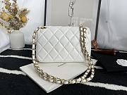 Kitlife Chanel Classic Letters and Bagde Sheepskin White – 23cm - 6