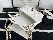 Kitlife Chanel Classic Letters and Bagde Sheepskin White – 23cm - 2
