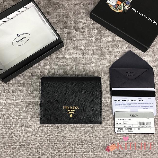 Kitlife Prada Wallet Black - 1MV204 – 11.2x8.5cm - 1