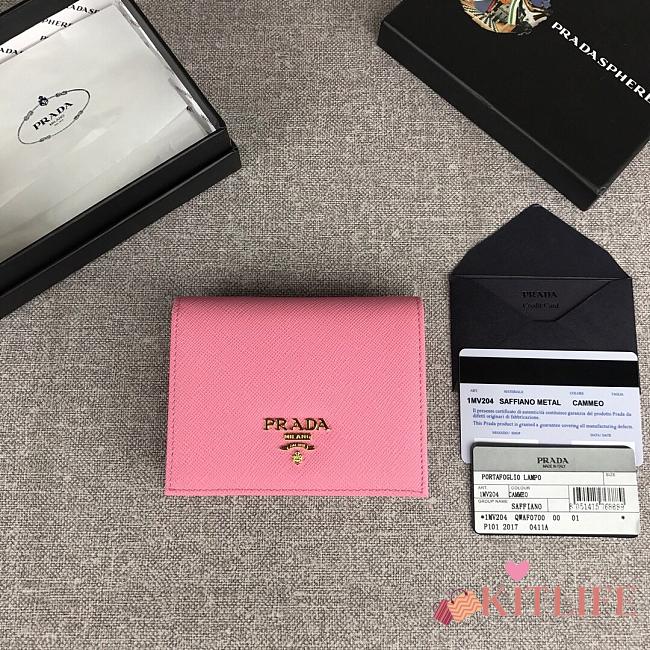 Kitlife Prada Wallet Pink - 1MV204 – 11.2x8.5cm - 1