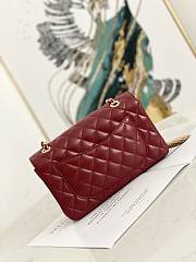 Kitlife Chanel Classic Flap Bag Letters Sheepskin Red – 23x14x7cm - 6