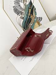Kitlife Chanel Classic Flap Bag Letters Sheepskin Red – 23x14x7cm - 4