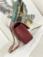 Kitlife Chanel Classic Flap Bag Letters Sheepskin Red – 23x14x7cm - 2