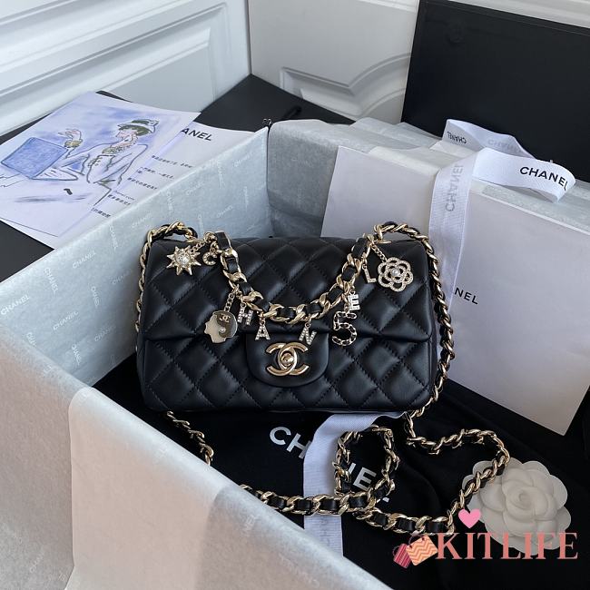 Kitlife Chanel Classic Flap Bag Mini CF Pendant Badge Flap Bag Limited Edition – AS2326 – 20x12x6cm - 1