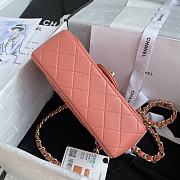 Kitlife Chanel Classic Flap Bag Mini CF Pendant Badge Flap Bag Limited Edition – AS2326 Orange – 20x12x6cm - 4