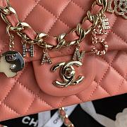 Kitlife Chanel Classic Flap Bag Mini CF Pendant Badge Flap Bag Limited Edition – AS2326 Orange – 20x12x6cm - 2