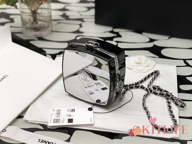 Kitlife Chanel Mirror Box Bag Black – 12.7x12.7x7.6cm - 1