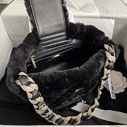 Kitlife Chanel Diamond Wool Fur Bucket Bag Black – AS2257 – 16x18x12cm - 6