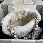 Kitlife Chanel Diamond Wool Fur Bucket Bag White – AS2257 – 16x18x12cm - 5