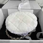 Kitlife Chanel Diamond Wool Fur Bucket Bag White – AS2257 – 16x18x12cm - 4