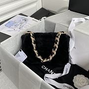 Kitlife Chanel Diamond Wool Fur Flap Bag Black – AS2240 – 1.5x21.5x6.5 cm - 6