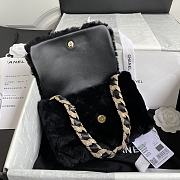 Kitlife Chanel Diamond Wool Fur Flap Bag Black – AS2240 – 1.5x21.5x6.5 cm - 5
