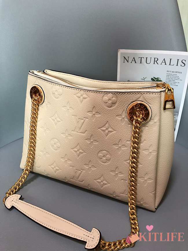 Kitlife Louis Vuitton SURENE BB Monogram Empreinte leather Handbag Beige – M43877 – 24x17x11 cm - 1
