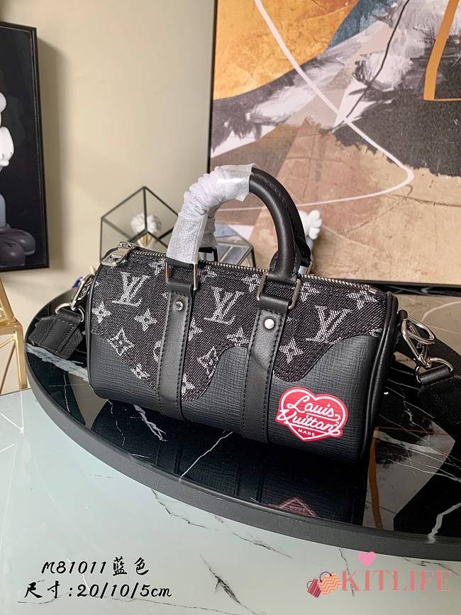Kitlife Louis Vuitton Black Keepall Xs Handbag – M81011 – 20.0 x10.0 x5.0 cm - 1