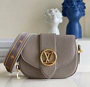 Kitlife Louis Vuitton Pont 9 Handbag Grained Calfskin Grey – M58729 – 21 x 15 x 6.5 cm - 1