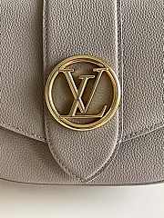 Kitlife Louis Vuitton Pont 9 Handbag Grained Calfskin Grey – M58729 – 25 x 17.5 x 8 cm - 2