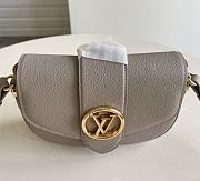 Kitlife Louis Vuitton Pont 9 Handbag Grained Calfskin Grey – M58729 – 25 x 17.5 x 8 cm - 6