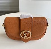 Kitlife Louis Vuitton Pont 9 Handbag Grained Calfskin Orange – M58968 – 25 x 17.5 x 8 cm - 2