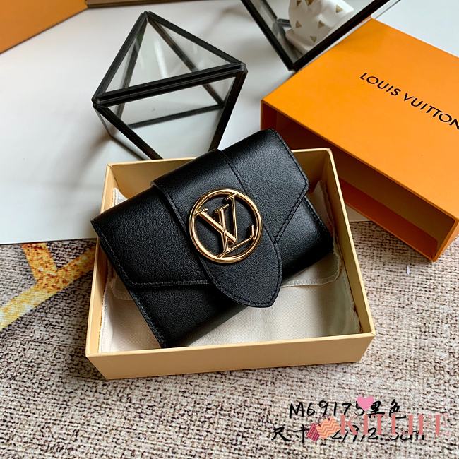 Kitlife Louis Vuitton Pont 9 Short Wallet Black – M69175 – 12.0 x 9.0 x 2.5 cm  - 1