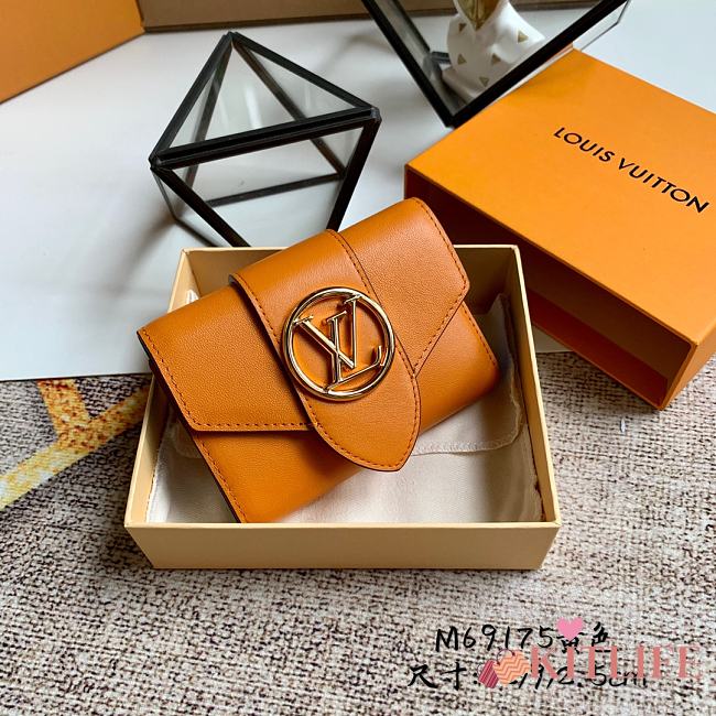 Kitlife Louis Vuitton Pont 9 Short Wallet Orange – M69175 – 12.0 x 9.0 x 2.5 cm  - 1