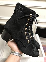 Kitlife Chanel Ankle Suede Calfskin Boots Black | Size 35 - 40 - 5