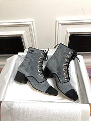 Kitlife Chanel Ankle Suede Calfskin Boots  Blue | Size 35 - 40 - 4