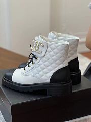 Kitlife Chanel Quilted CC Lace Up Boots White | Size 35 - 40 - 6