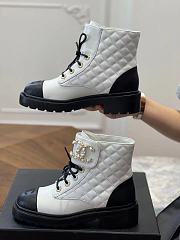 Kitlife Chanel Quilted CC Lace Up Boots White | Size 35 - 40 - 5