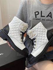 Kitlife Chanel Quilted CC Lace Up Boots White | Size 35 - 40 - 4