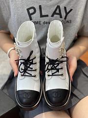 Kitlife Chanel Quilted CC Lace Up Boots White | Size 35 - 40 - 2