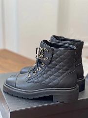 Kitlife Chanel Quilted CC Lace Up Boots Black | Size 35 - 40 - 2