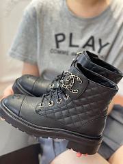 Kitlife Chanel Quilted CC Lace Up Boots Black | Size 35 - 40 - 3