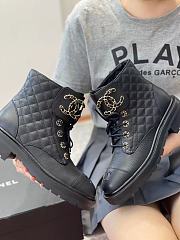 Kitlife Chanel Quilted CC Lace Up Boots Black | Size 35 - 40 - 5