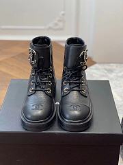 Kitlife Chanel Quilted CC Lace Up Boots Black | Size 35 - 40 - 1
