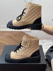Kitlife Chanel Quilted CC Lace Up Boots Beige | Size 35 - 40 - 6