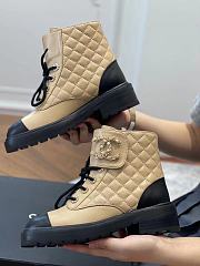 Kitlife Chanel Quilted CC Lace Up Boots Beige | Size 35 - 40 - 4