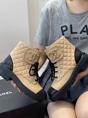 Kitlife Chanel Quilted CC Lace Up Boots Beige | Size 35 - 40 - 3