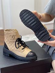 Kitlife Chanel Quilted CC Lace Up Boots Beige | Size 35 - 40 - 2