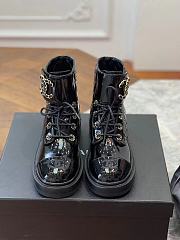 Kitlife Chanel Patent Leather CC Lace Up Boots Black | Size 35 - 40 - 1