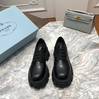 Kitlife Prada Monolith Calfskin Lace-Up Shoes Loafers Black | Size 34 - 41