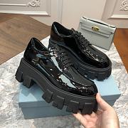 Kitlife Prada Monolith Shiny Calfskin Lace-Up Shoes Loafers Black | Size 34 - 41 - 6