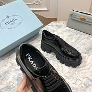 Kitlife Prada Monolith Shiny Calfskin Lace-Up Shoes Loafers Black | Size 34 - 41 - 4