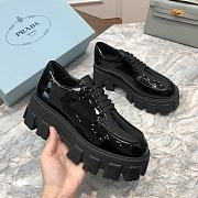 Kitlife Prada Monolith Shiny Calfskin Lace-Up Shoes Loafers Black | Size 34 - 41 - 3