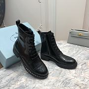 Kitlife Prada Shiny All-Leather Lace-Up Ankle Boots Black | Size 35 - 41 - 6