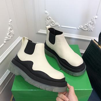 Kitlife Bottega Veneta Lug Chunky Sole Short Boots White 