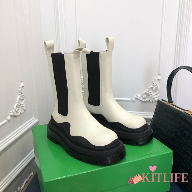 Kitlife Bottega Veneta Lug Chunky Sole Boots White - 1